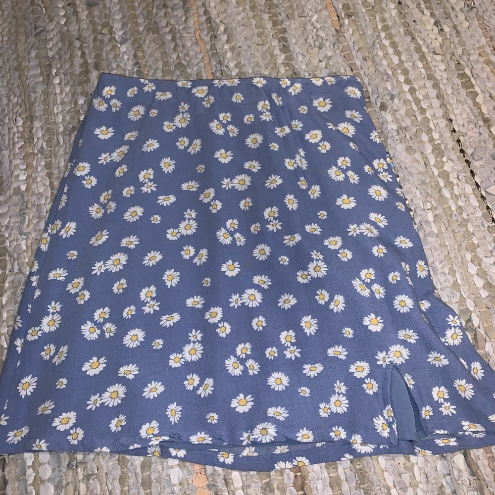 Blue Floral Skirt